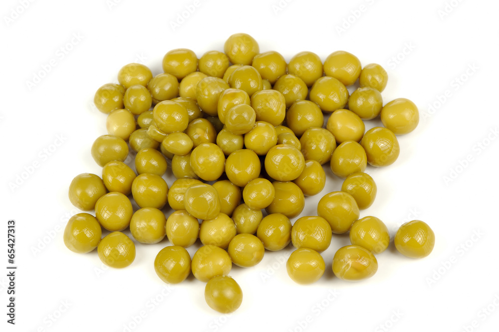 Canned Green Peas Isolated on White Background Canned Green Peas Isolated on White Background