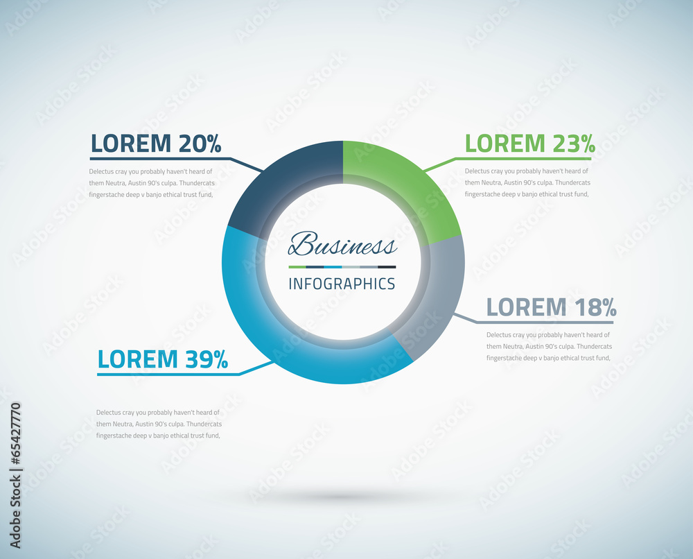 Fototapeta premium Infographic pie chart vector eps10 illustration