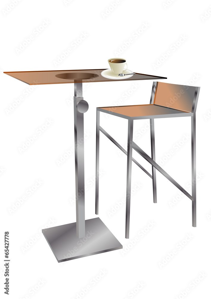 Fototapeta premium cafe table with coffee