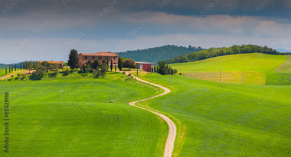 Morning on countryside in Tuscany