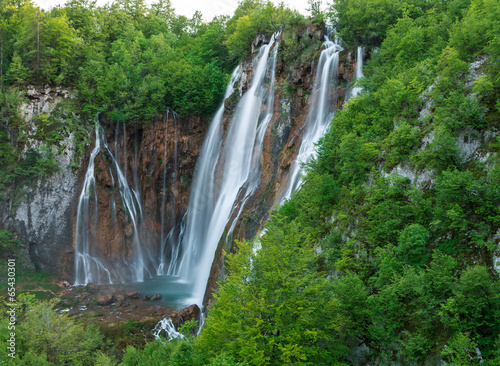 Waterfall in the Plitvice Lakes