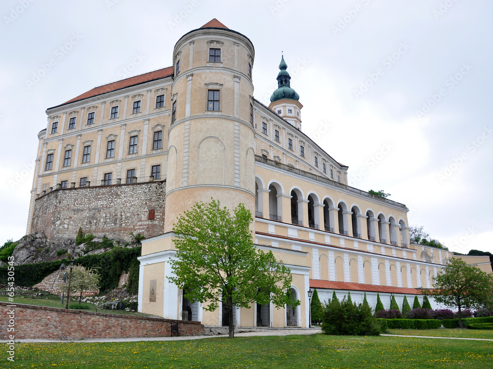 Castle and park in Mikulov,  Moravia, Czech Republic, Europe