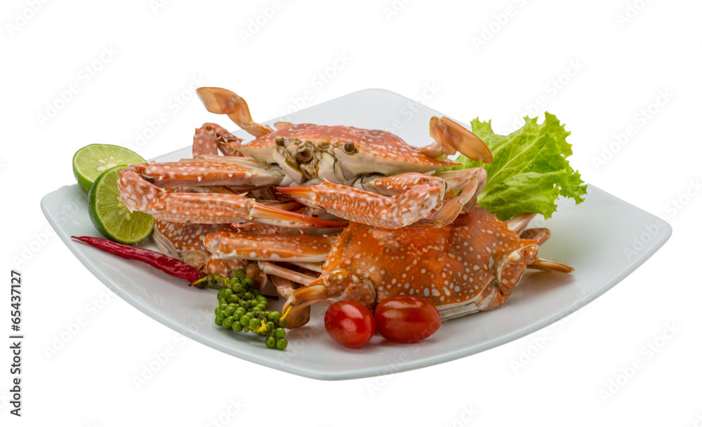 Boiled blue crab Boiled blue crab
