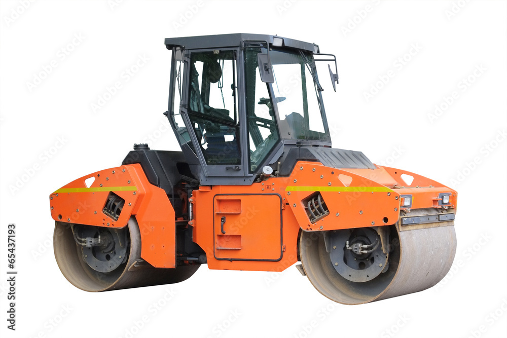 road roller isolated