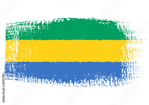 brushstroke flag Gabon