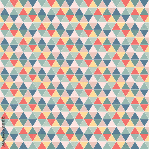 Abstract vector seamless background. Triangle pattern in bright