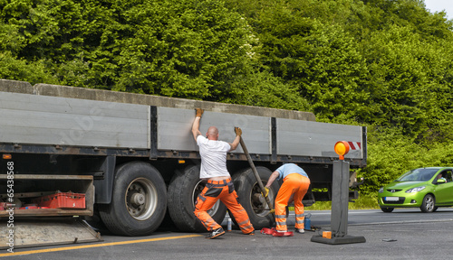Changing the Wheel on a Truck
