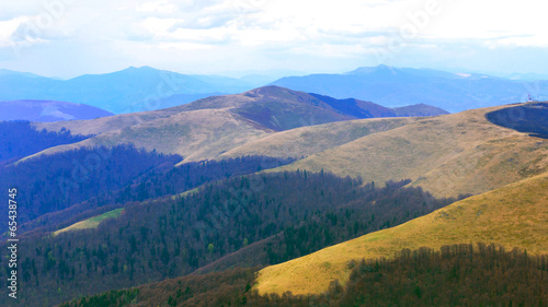 view on slopes in Carpathians