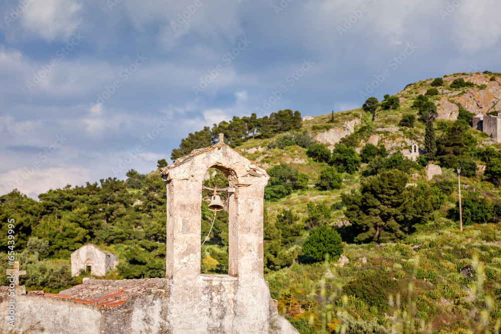 Ancient churches in Palaia Chora, Aegina, Greece