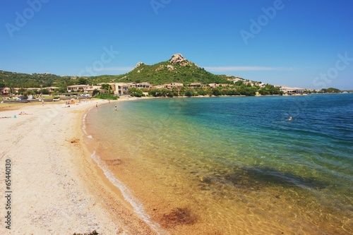 The beach in Cannigione, Sardinia
