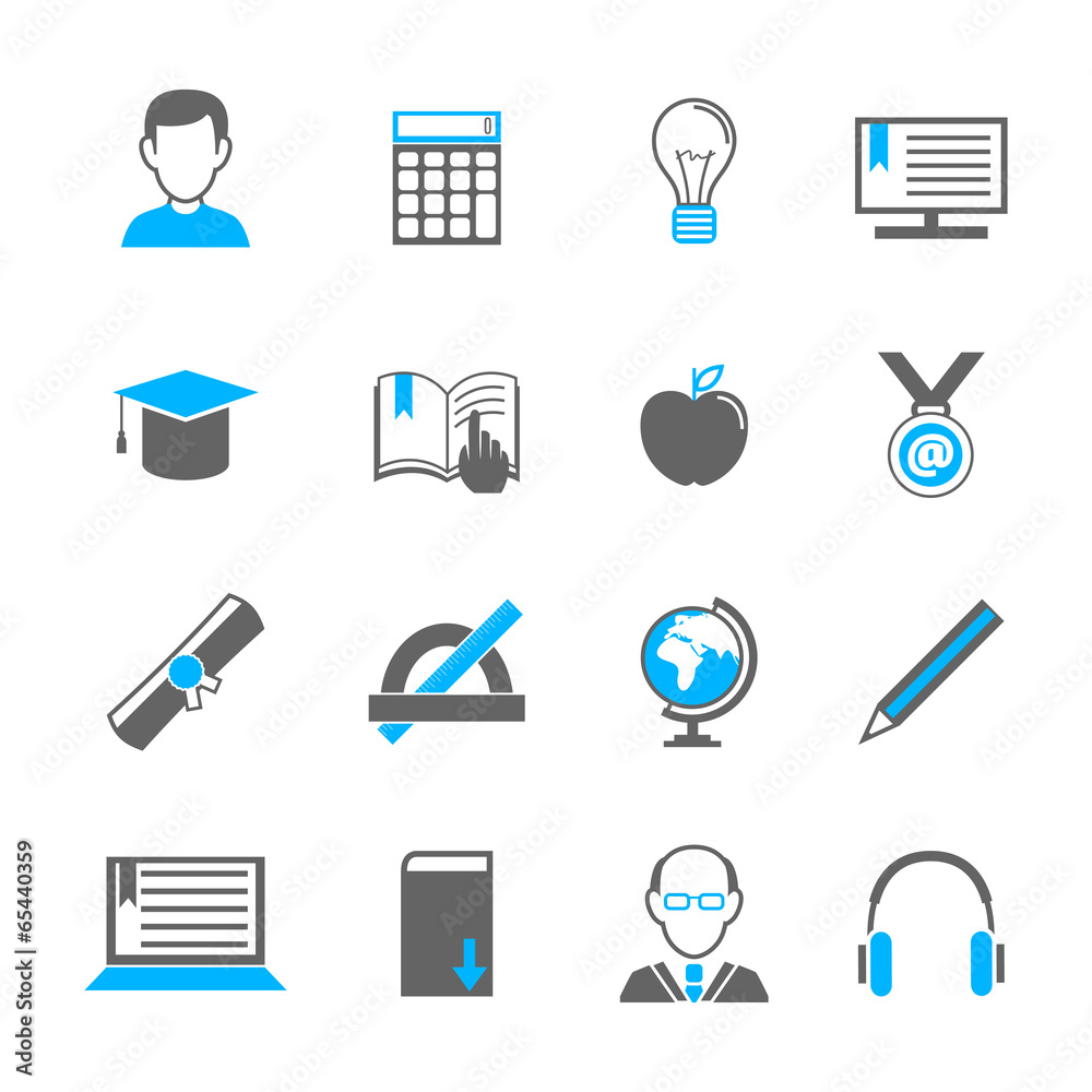 E-learning icon set E-learning icon set