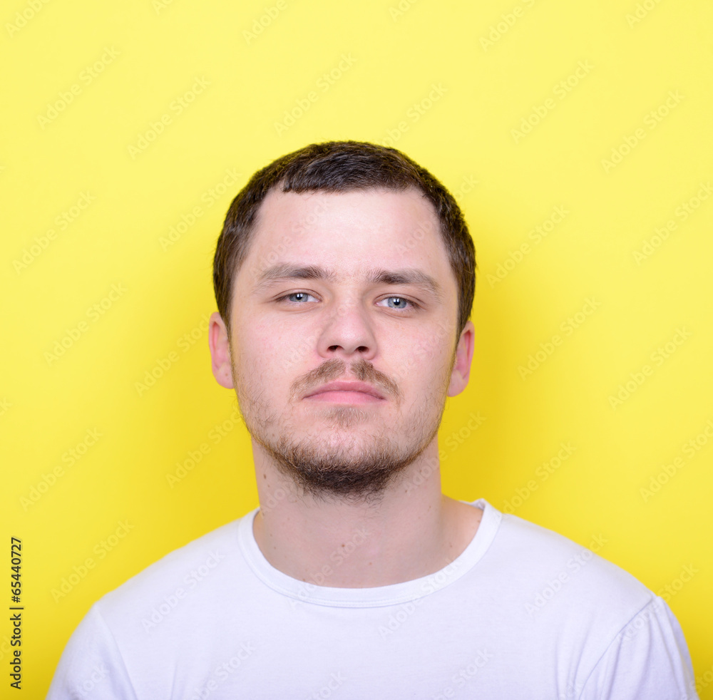 Portrait of handsome man in casual clothes against red backgroun Portrait of handsome man in casual clothes against red backgroun