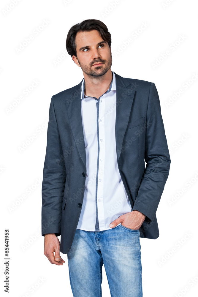 Serious thoughtful young man Serious thoughtful young man