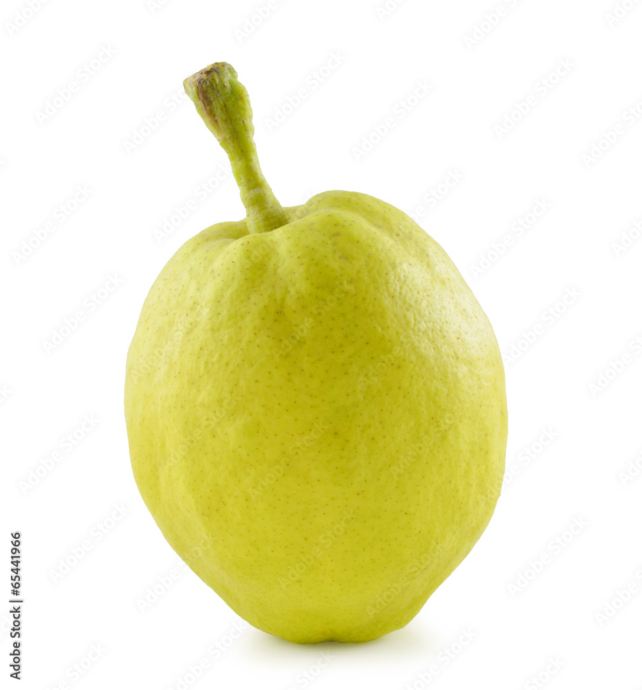 Ripe pear on a white background