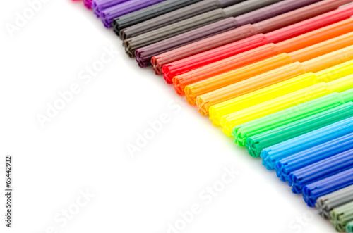 Color pen isolated on white background