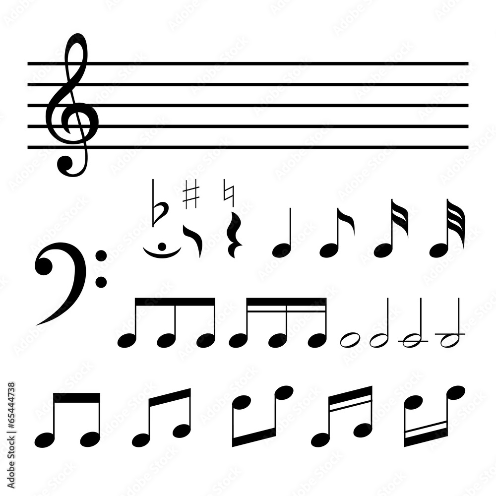 vector music notes