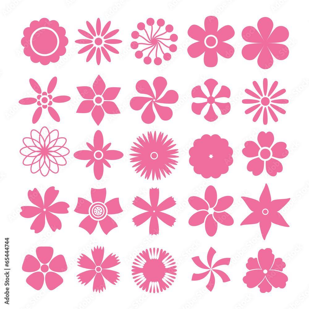 Vector set of flowers Vector set of flowers