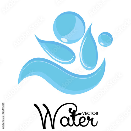 Abstract Water Icon Isolated On White Background