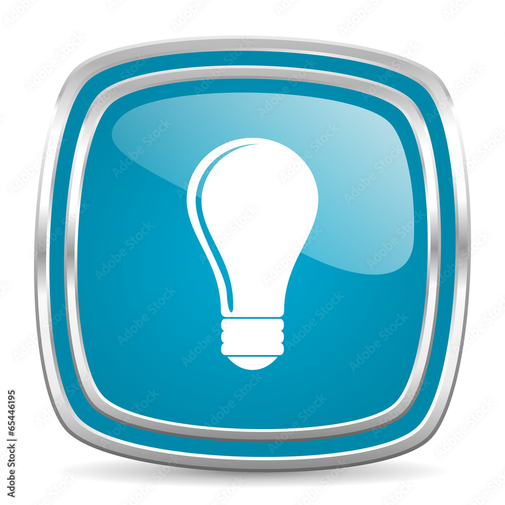 bulb blue glossy icon bulb blue glossy icon