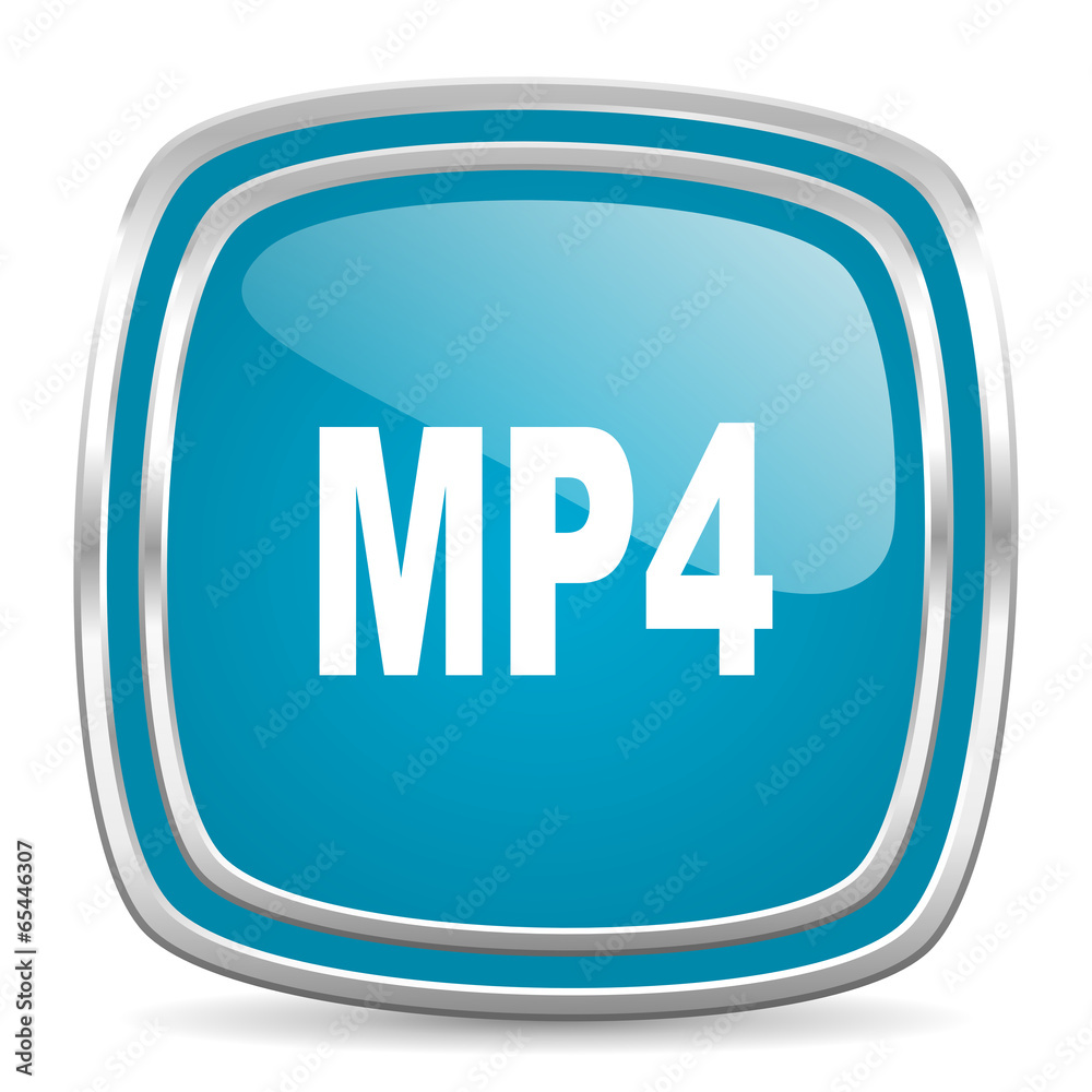 mp4 blue glossy icon mp4 blue glossy icon
