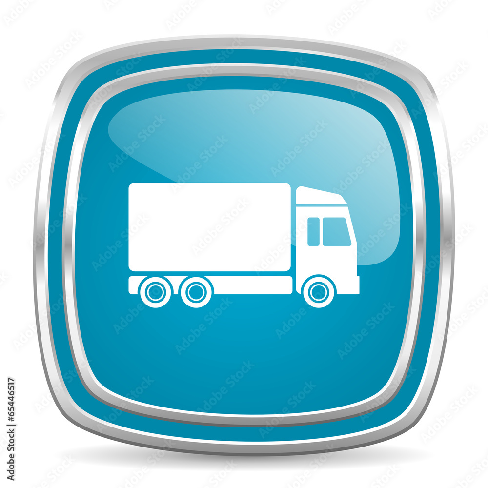 delivery blue glossy icon delivery blue glossy icon