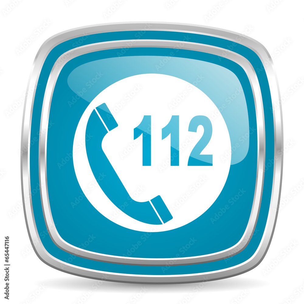emergency call blue glossy icon emergency call blue glossy icon