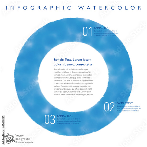 Infographics Vector Background Watercolor Ring
