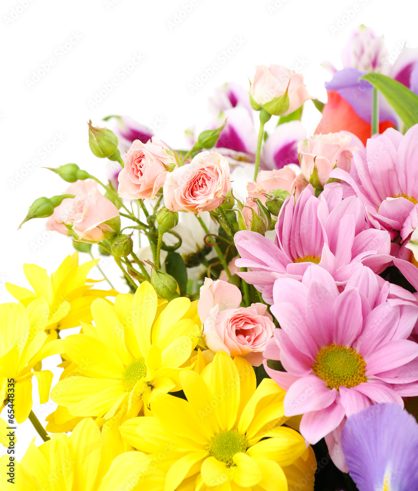 Fototapeta premium Beautiful flowers isolated on white