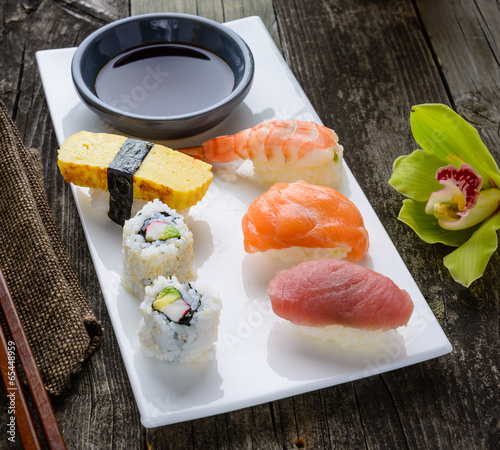 delicious sushi meal
