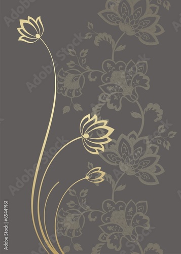 Fototapeta Naklejka Na Ścianę i Meble -  water lilies, wedding card design, India