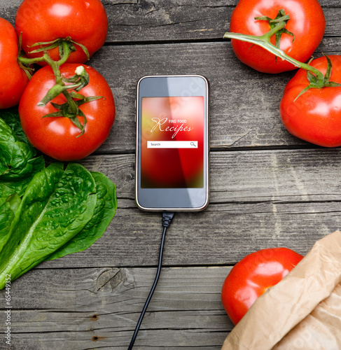 Cooking recipes on smart phone