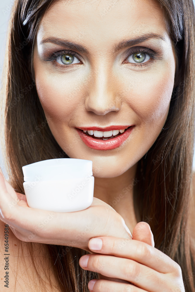 custom made wallpaper toronto digitalBeauty woman face skin care. Close up portrait. White backgroun