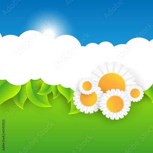 floral abstract vector frame