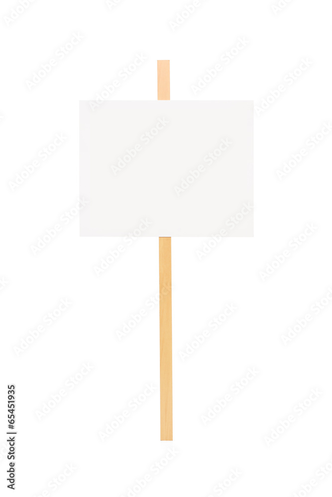 Studio shot of a blank banner Studio shot of a blank banner