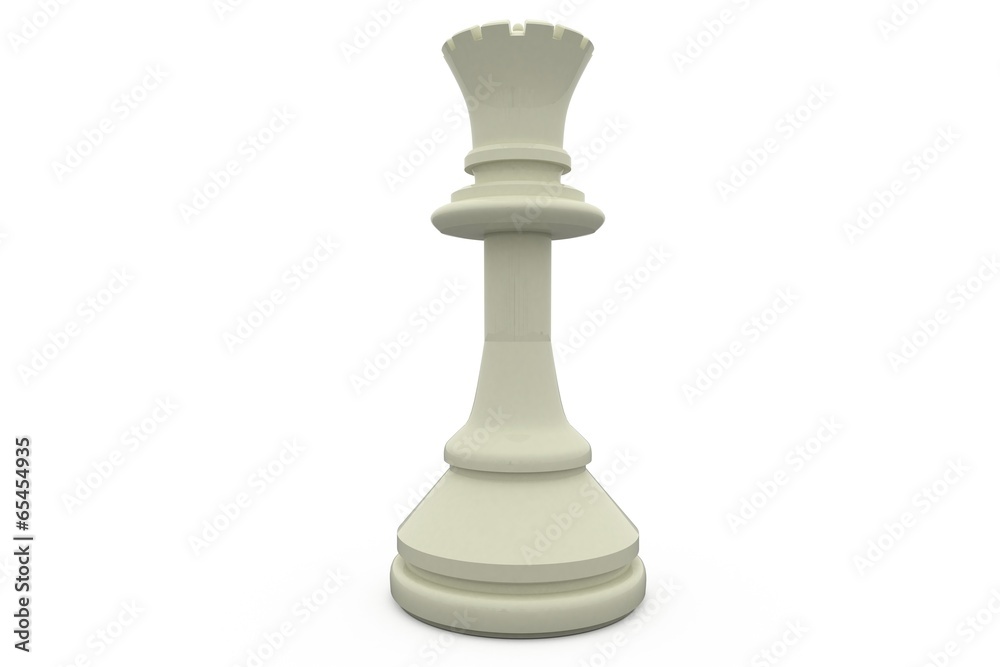 Digitally generated white queen standing alone Digitally generated white queen standing alone
