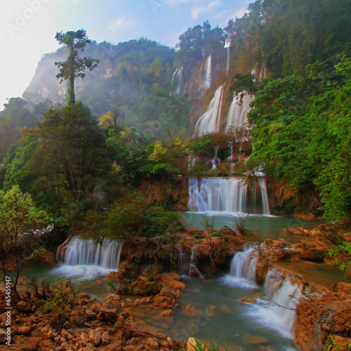 Deep Forest beautiful waterfall at Thi Lo Su  Tak  Thailand