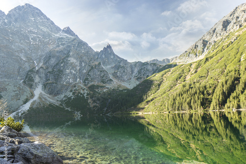 Morskie Oko pond in polish part of Tatra mountains