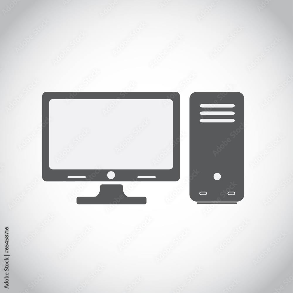 computer icon, flat design computer icon, flat design