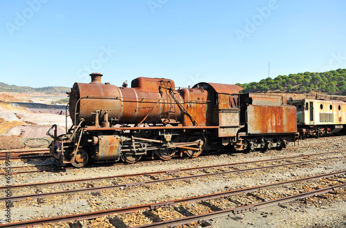 Old steam locomotive abandoned, Rio Tinto mines, Huelva, España