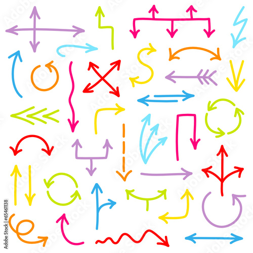 Arrows Scribble Set Color