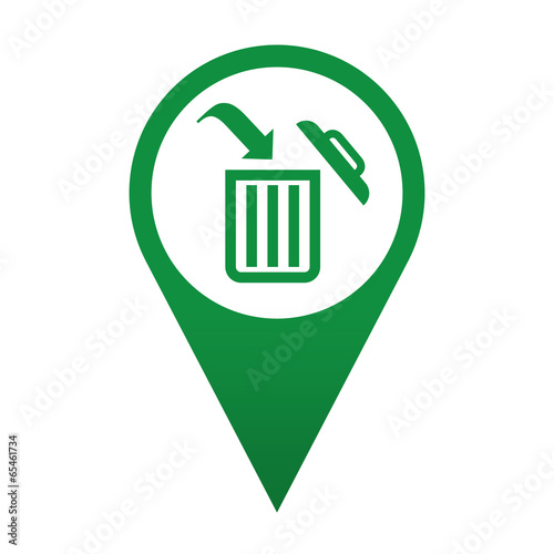 Bild auf Leinwand Icono localizacion simbolo punto limpio