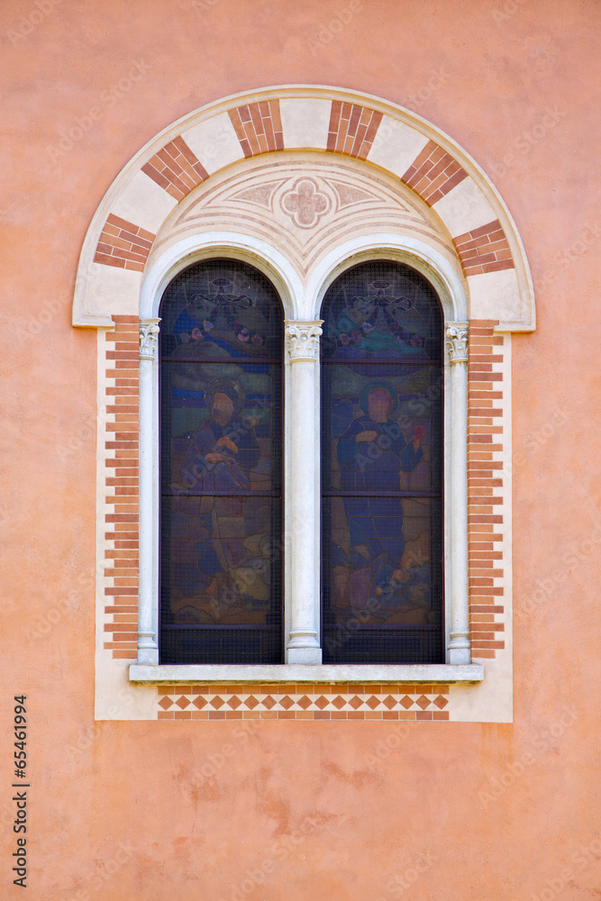 abbiate varese italy abstract  window   in the church wall