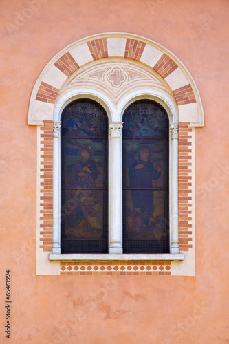 abbiate varese italy abstract window in the church wall