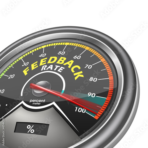 feedback rate meter indicate hundred percent
