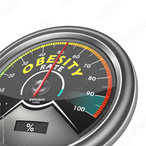 obesity rate conceptual meter
