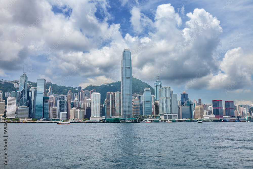 Fototapeta premium Famous Hong Kong skyline