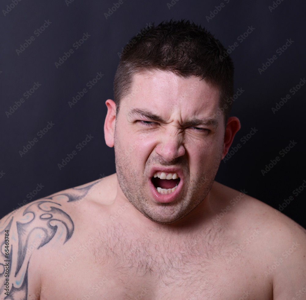Obraz premium Angry man screaming
