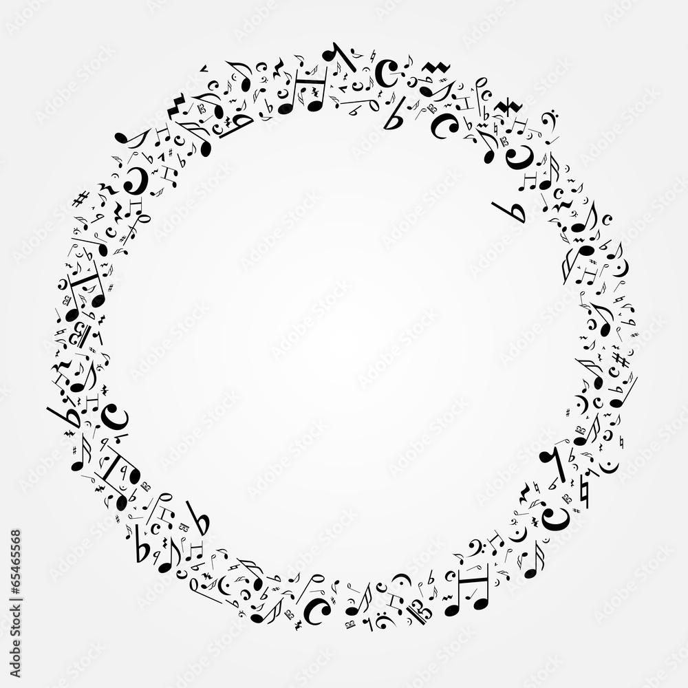 Fototapeta premium Notenschlüssel Noten Musik Vektor