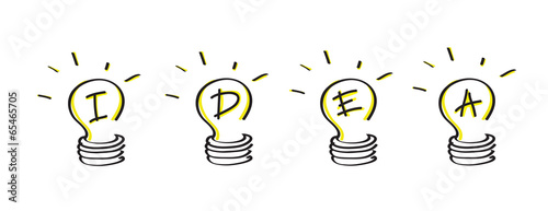 Bulb light idea vector illustration