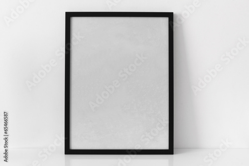 Black empty frame with shadows